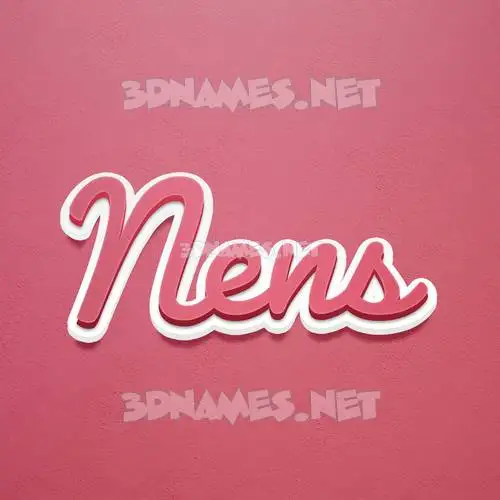 nens in Red Scribble style - 3D name wallpaper nens in Red Scribble style - 3D name wallpaper