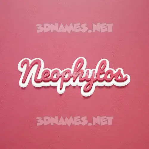 neophytos in Red Scribble style - 3D name wallpaper