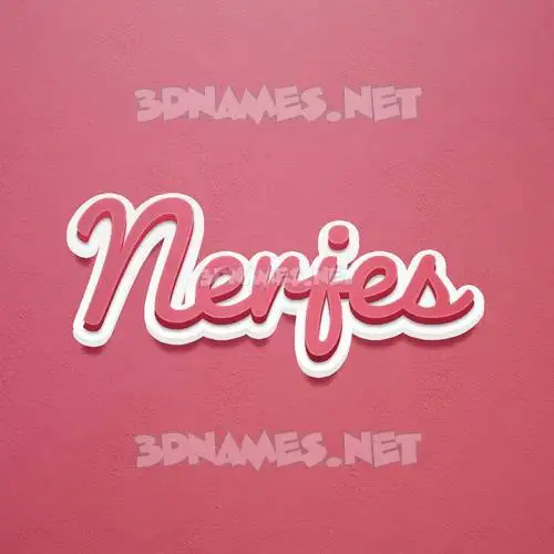 nerjes in Red Scribble style - 3D name wallpaper nerjes in Red Scribble style - 3D name wallpaper