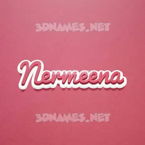 nermeena in Red Scribble style - 3D name wallpaper nermeena in Red Scribble style - 3D name wallpaper