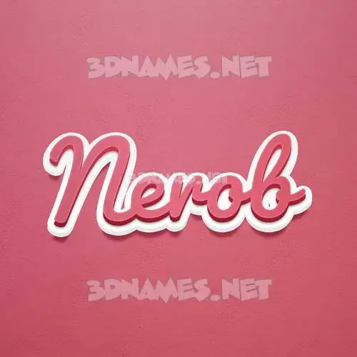 nerob in Red Scribble style - 3D name wallpaper nerob in Red Scribble style - 3D name wallpaper