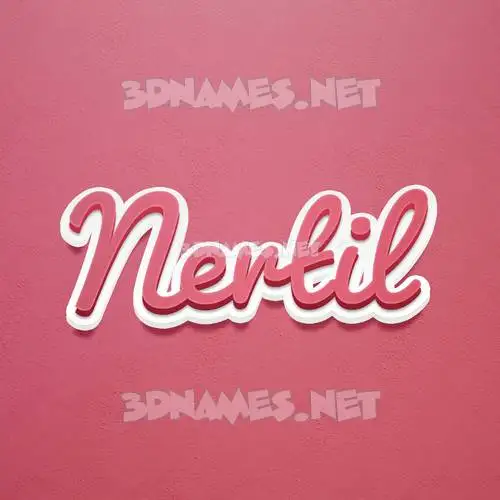 nertil in Red Scribble style - 3D name wallpaper nertil in Red Scribble style - 3D name wallpaper