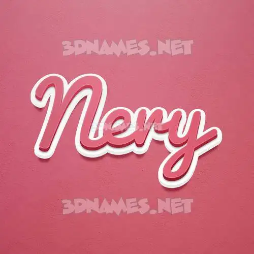 nery in Red Scribble style - 3D name wallpaper nery in Red Scribble style - 3D name wallpaper