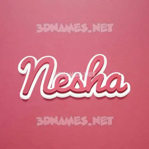 nesha in Red Scribble style - 3D name wallpaper nesha in Red Scribble style - 3D name wallpaper