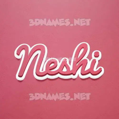 neshi in Red Scribble style - 3D name wallpaper neshi in Red Scribble style - 3D name wallpaper