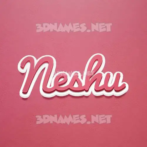 neshu in Red Scribble style - 3D name wallpaper neshu in Red Scribble style - 3D name wallpaper