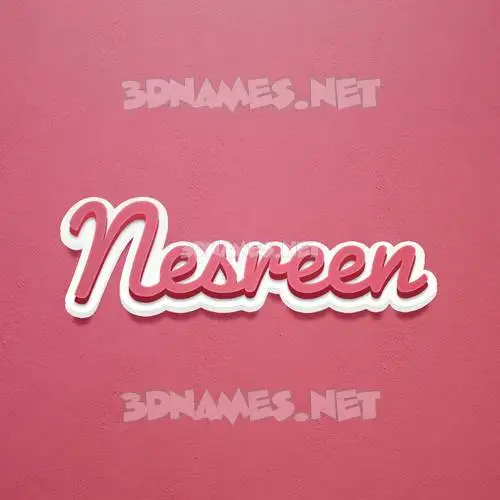 nesreen in Red Scribble style - 3D name wallpaper nesreen in Red Scribble style - 3D name wallpaper
