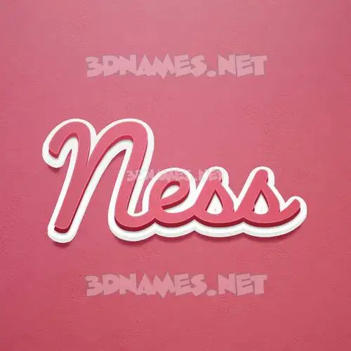 ness in Red Scribble style - 3D name wallpaper ness in Red Scribble style - 3D name wallpaper