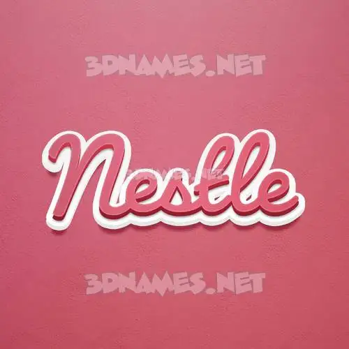 nestle in Red Scribble style - 3D name wallpaper nestle in Red Scribble style - 3D name wallpaper