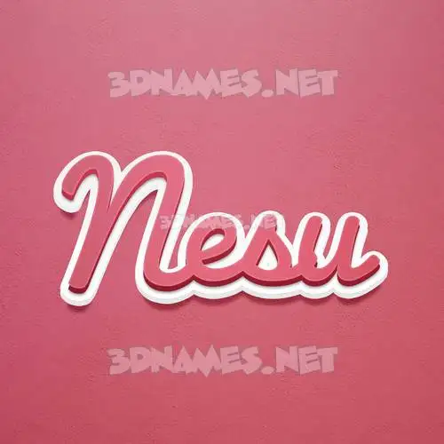 nesu in Red Scribble style - 3D name wallpaper nesu in Red Scribble style - 3D name wallpaper