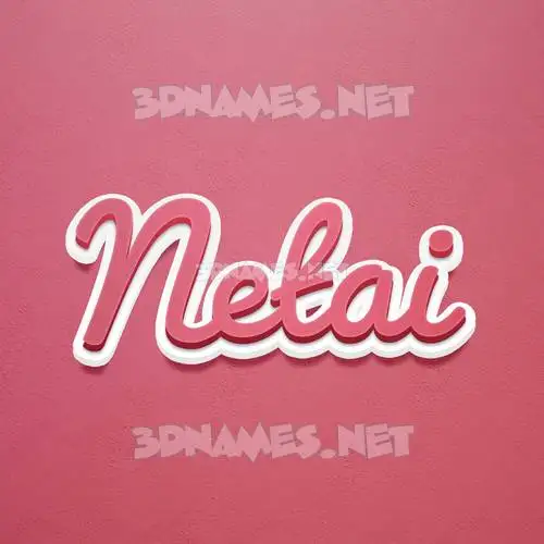 netai in Red Scribble style - 3D name wallpaper