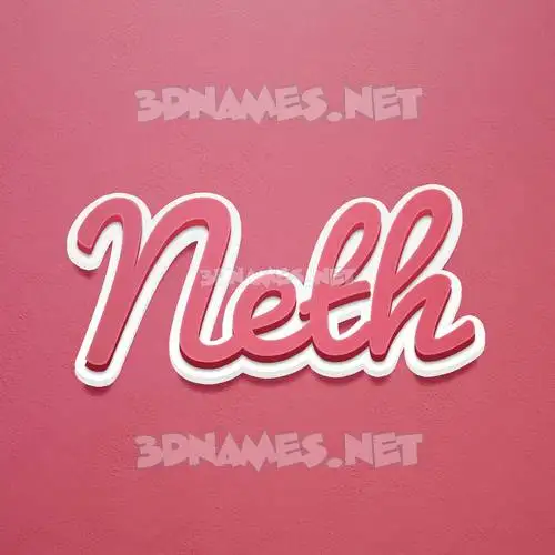 neth in Red Scribble style - 3D name wallpaper neth in Red Scribble style - 3D name wallpaper