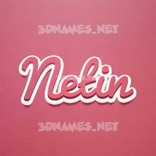 netin in Red Scribble style - 3D name wallpaper netin in Red Scribble style - 3D name wallpaper