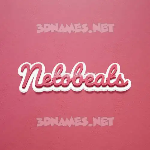 netobeats in Red Scribble style - 3D name wallpaper