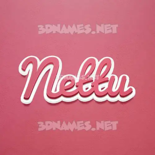 nettu in Red Scribble style - 3D name wallpaper
