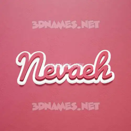 nevaeh in Red Scribble style - 3D name wallpaper