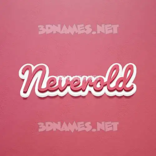 neverold in Red Scribble style - 3D name wallpaper