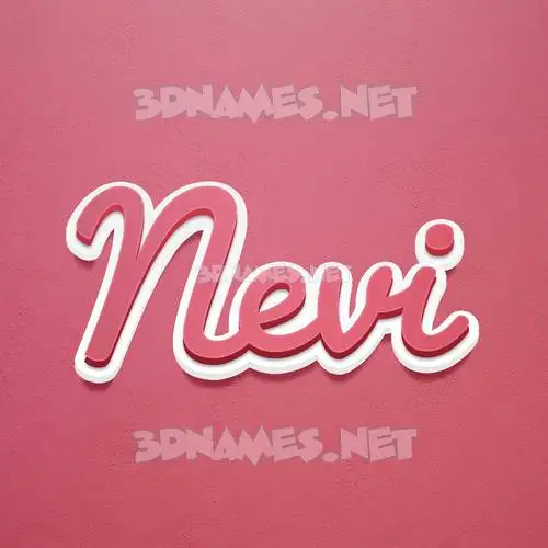 nevi in Red Scribble style - 3D name wallpaper