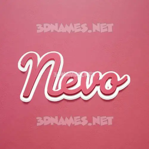 nevo in Red Scribble style - 3D name wallpaper