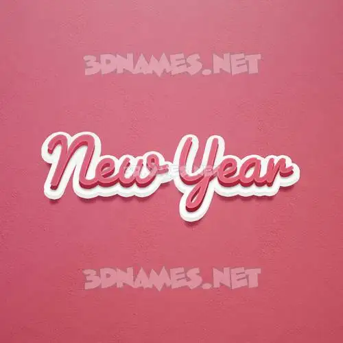 new year in Red Scribble style - 3D name wallpaper new year in Red Scribble style - 3D name wallpaper