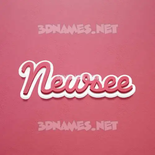 newsee in Red Scribble style - 3D name wallpaper