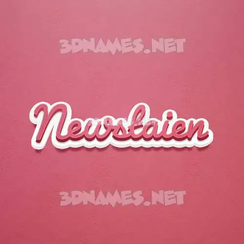 newstaien in Red Scribble style - 3D name wallpaper