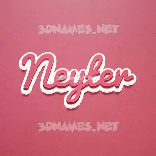 neyter in Red Scribble style - 3D name wallpaper