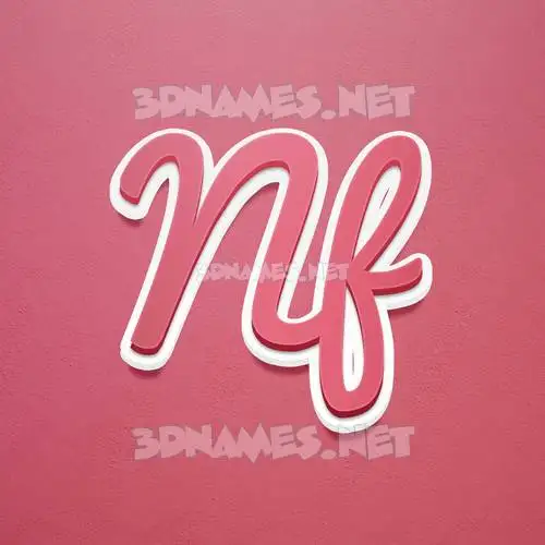 nf in Red Scribble style - 3D name wallpaper nf in Red Scribble style - 3D name wallpaper