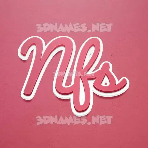 nfs in Red Scribble style - 3D name wallpaper