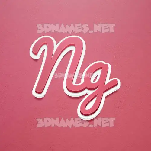 ng in Red Scribble style - 3D name wallpaper ng in Red Scribble style - 3D name wallpaper
