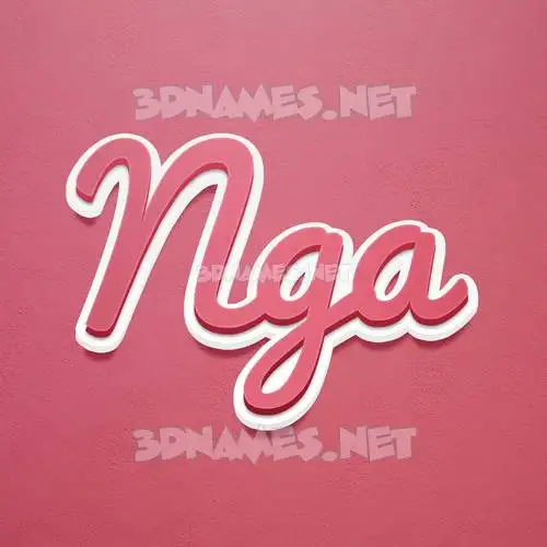nga in Red Scribble style - 3D name wallpaper nga in Red Scribble style - 3D name wallpaper