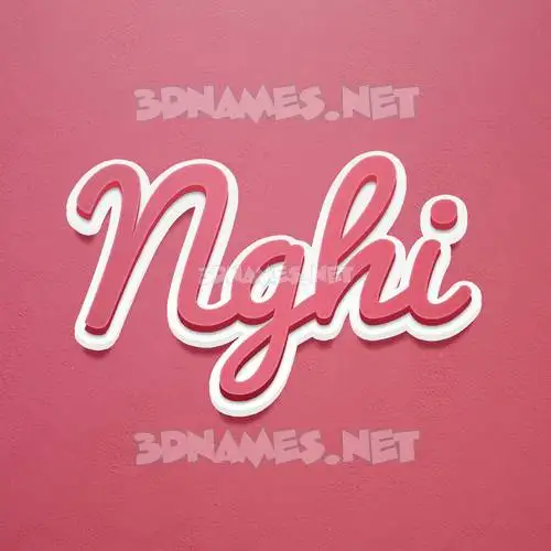 nghi in Red Scribble style - 3D name wallpaper