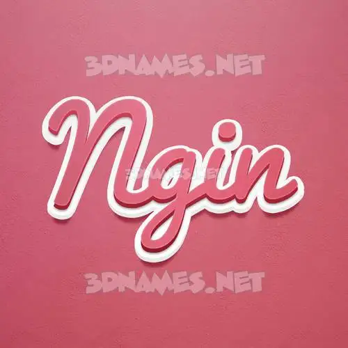 ngin in Red Scribble style - 3D name wallpaper ngin in Red Scribble style - 3D name wallpaper