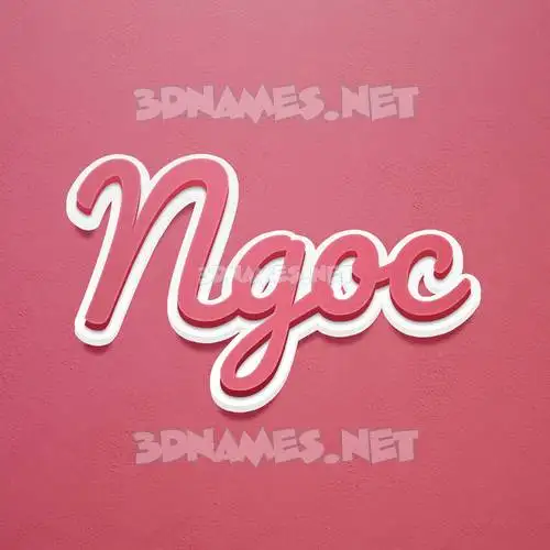 ngoc in Red Scribble style - 3D name wallpaper