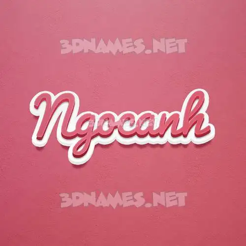 ngocanh in Red Scribble style - 3D name wallpaper