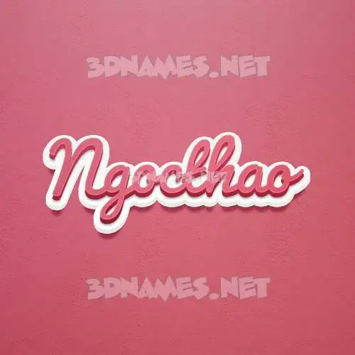 ngocthao in Red Scribble style - 3D name wallpaper