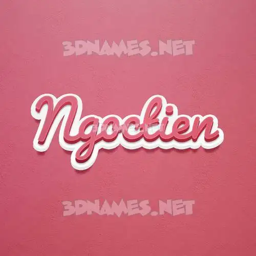 ngoctien in Red Scribble style - 3D name wallpaper