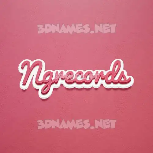 ngrecords in Red Scribble style - 3D name wallpaper ngrecords in Red Scribble style - 3D name wallpaper