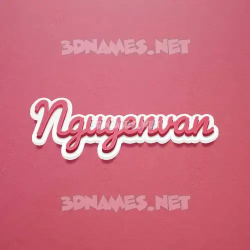 nguyenvan in Red Scribble style - 3D name wallpaper