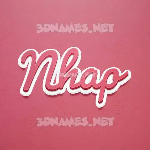 nhap in Red Scribble style - 3D name wallpaper nhap in Red Scribble style - 3D name wallpaper