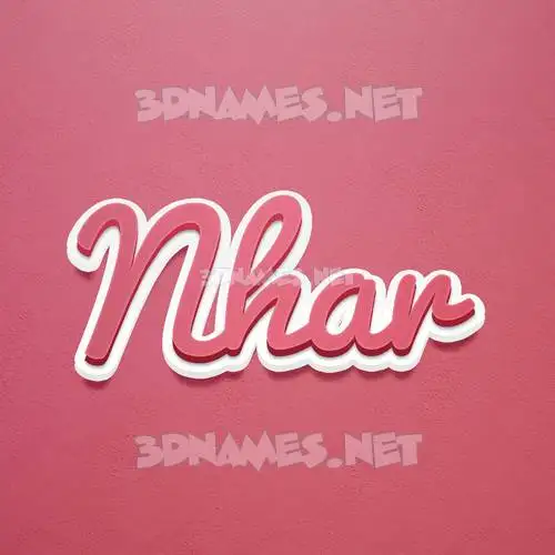 nhar in Red Scribble style - 3D name wallpaper nhar in Red Scribble style - 3D name wallpaper