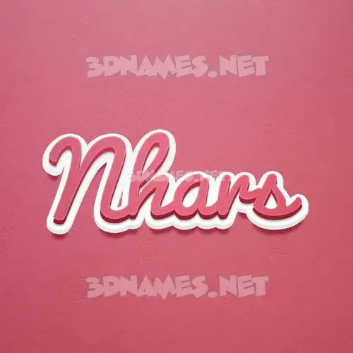 nhars in Red Scribble style - 3D name wallpaper nhars in Red Scribble style - 3D name wallpaper