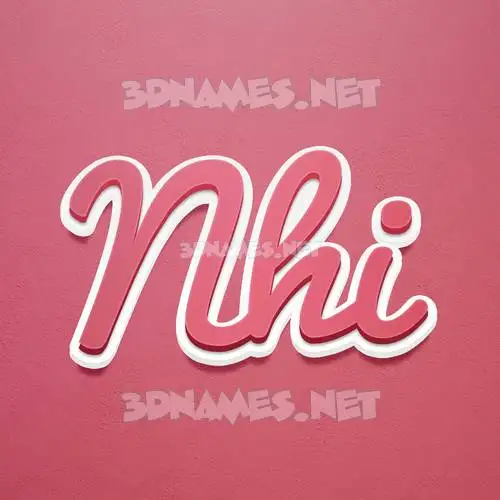 nhi in Red Scribble style - 3D name wallpaper nhi in Red Scribble style - 3D name wallpaper