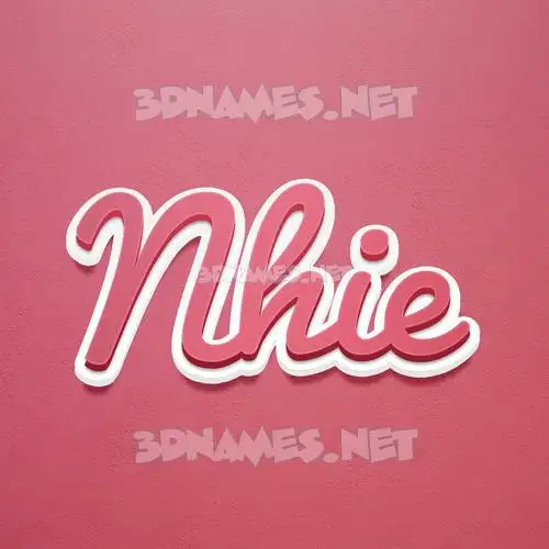 nhie in Red Scribble style - 3D name wallpaper nhie in Red Scribble style - 3D name wallpaper