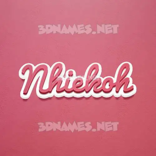 nhiekoh in Red Scribble style - 3D name wallpaper nhiekoh in Red Scribble style - 3D name wallpaper