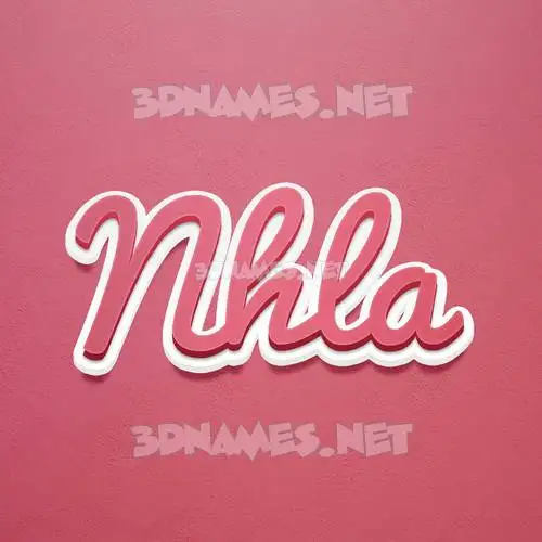 nhla in Red Scribble style - 3D name wallpaper nhla in Red Scribble style - 3D name wallpaper