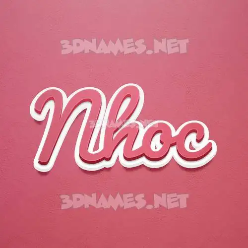 nhoc in Red Scribble style - 3D name wallpaper nhoc in Red Scribble style - 3D name wallpaper