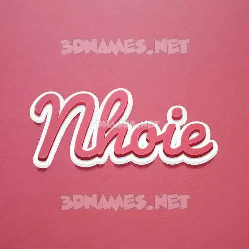 nhoie in Red Scribble style - 3D name wallpaper nhoie in Red Scribble style - 3D name wallpaper