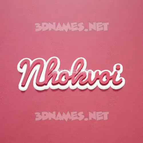 nhokvoi in Red Scribble style - 3D name wallpaper nhokvoi in Red Scribble style - 3D name wallpaper