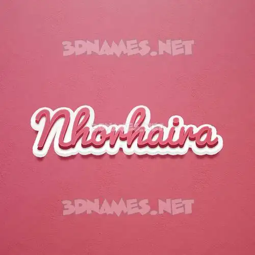 nhorhaira in Red Scribble style - 3D name wallpaper